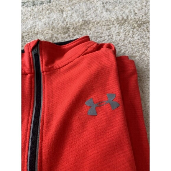 SET (2) Under Armour Run Men's Size S HEATGEAR 1/4 Zip Pullover Run Blue Red - Picture 3 of 12